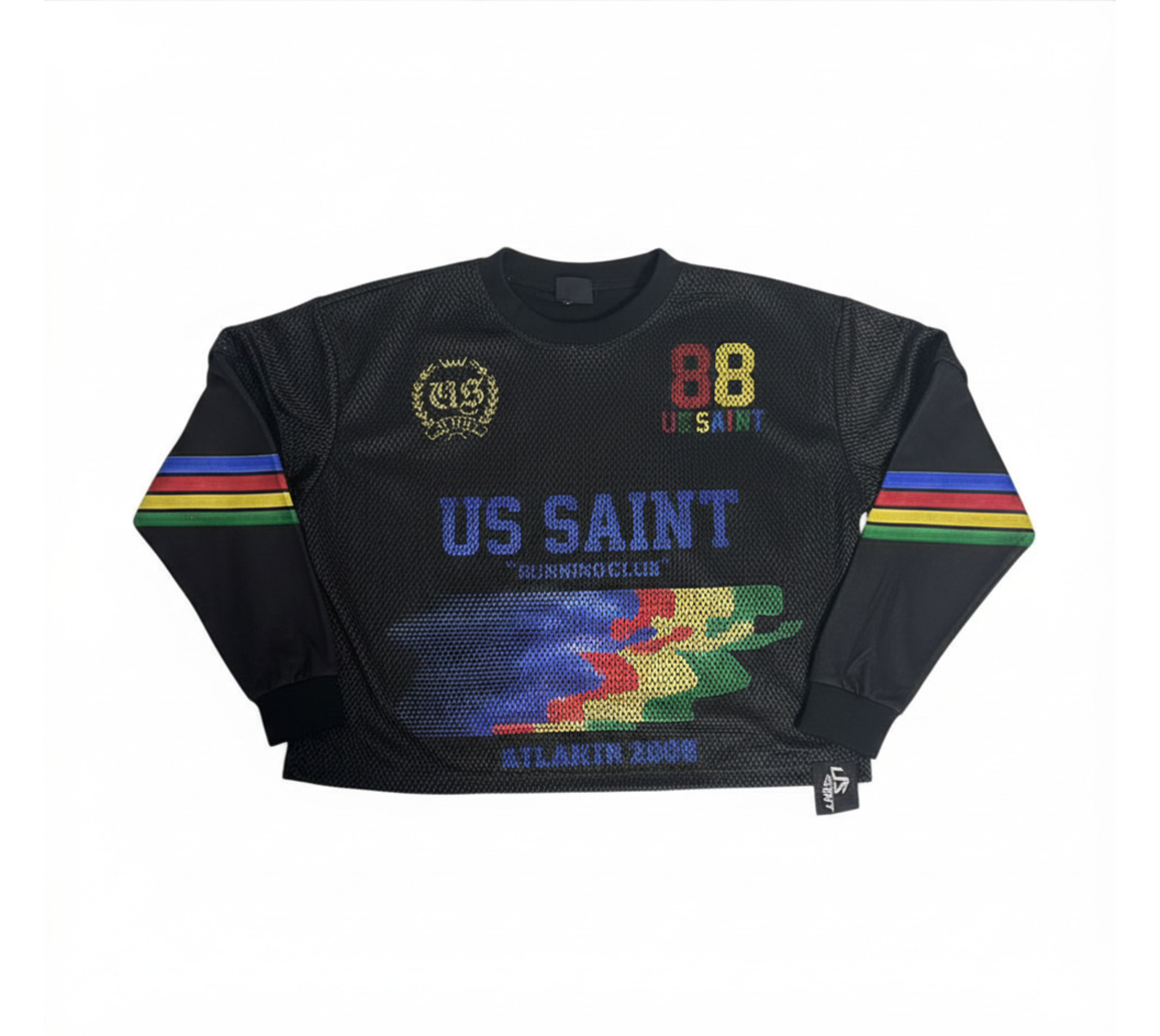 “Runners Club” BLACKOUT THERMAL LONG SLEEVE ZIPPER SHIRT